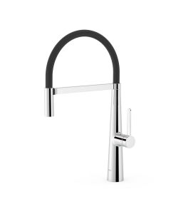 Grifo monomando con caño flexible para cocina Tres Cromo