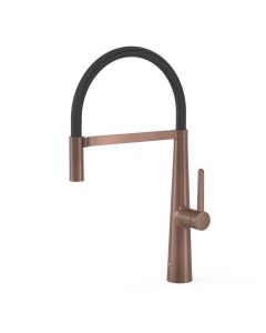 Grifo monomando con caño flexible para cocina Tres Volcanic