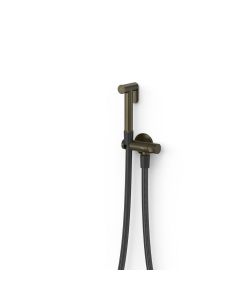 Grifo monomando empotrado con ducha para inodoro Tres Negro Bronce