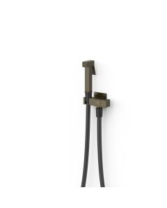 Grifo monomando empotrado con ducha para inodoro Tres Negro Bronce