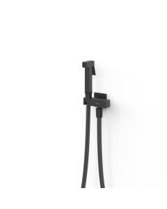 Grifo monomando empotrado con ducha para inodoro Tres Negro Mate