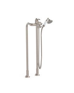 Grifo monomando a suelo para bañera y ducha Tres Clasic Acero