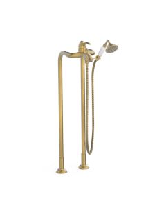 Grifo monomando a suelo para bañera y ducha Tres Clasic Latón Viejo Mate