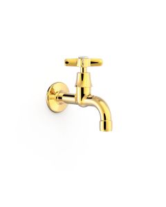 Grifo de 1 agua para office o lavadero Tres Clasic Oro 24K