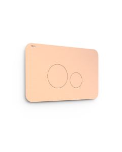 Pulsador de doble descarga para WC Tres Oro Rosa Mate 24K