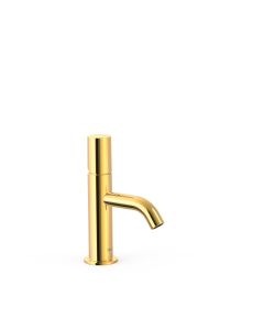 Grifo monomando para lavabo Tres Study Oro 24K