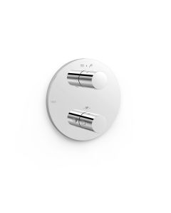 Pieza vista para caja empotrada de 2 vías Therm‑box Tres Therm-box Cromo