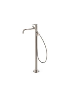 Grifo monomando a suelo para bañera y ducha Tres Study Acero