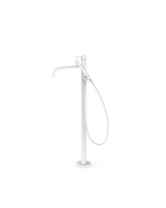 Grifo monomando a suelo para bañera y ducha Tres Study Blanco Mate