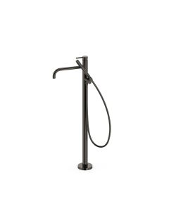 Grifo monomando a suelo para bañera y ducha Tres Study Negro Metalizado