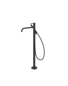 Grifo monomando a suelo para bañera y ducha Tres Study Negro Mate