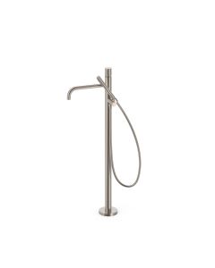 Grifo monomando a suelo para bañera y ducha Tres Study Acero