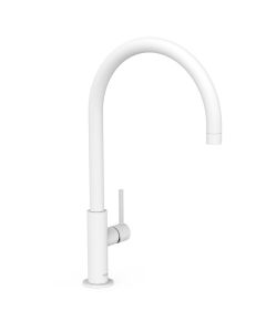 Grifo monomando XL con maneta lateral para lavabo Tres Study Blanco Mate
