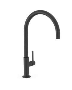 Grifo monomando XL con maneta lateral para lavabo Tres Study Negro Mate