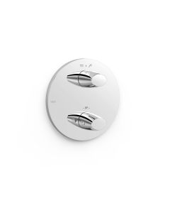 Pieza vista para caja empotrada de 2 vías Therm‑box Tres Therm-box Cromo