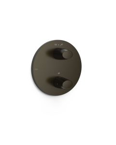 Pieza vista para caja empotrada de 2 vías Therm‑box Tres Therm-box Negro Bronce