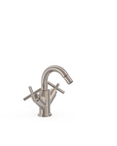 Grifo bimando para bidé Tres Mont Blanc Acero