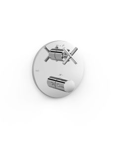 Pieza vista para caja empotrada de 2 vías Therm‑box Tres Therm-box Cromo