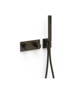 Grifo termostático empotrado de 2 vías B‑system Tres B-system Negro Bronce