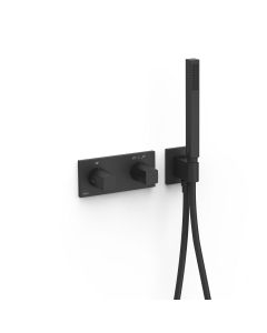 Grifo termostático empotrado de 2 vías B‑system Tres B-system Negro Mate