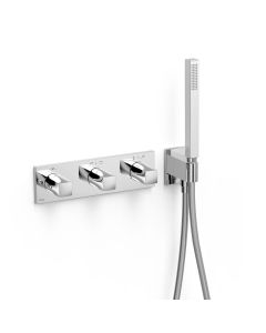 Grifo termostático empotrado de 4 vías B‑system Tres B-system Cromo
