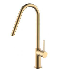Grifo monomando de cocina IMEX serie Kenia acabado Oro Cepillado