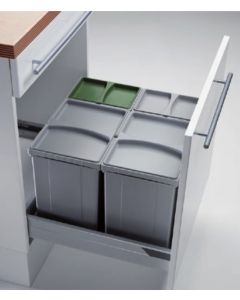 Sistema de almacenaje - Kit de cubos apropiado para gavetas de 600 mm con tapete antideslizante. PV60-2