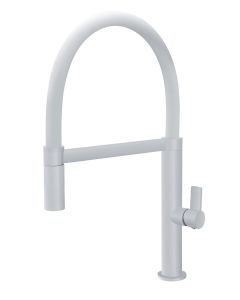 Grifo de cocina monomando flexible blanco mate serie Laos Imex