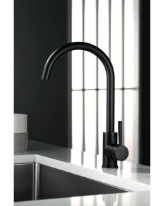 Grifo Monomando Cocina IMEX Lyon Negro Mate