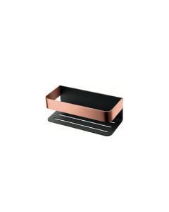 Jabonera IMEX serie Mayura acabado negro y oro rosa