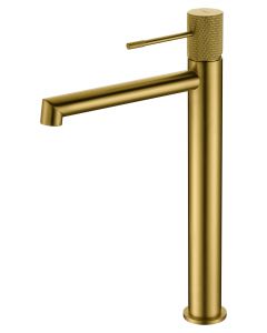 Grifo de lavabo alto IMEX Line acabado oro cepillado, vista principal