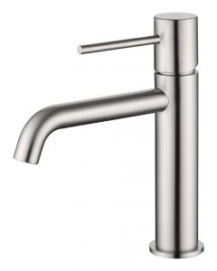 Grifo monomando lavabo IMEX Monza níquel cepillado vista principal