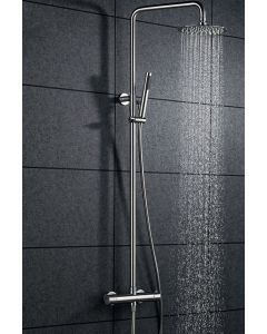 Conjunto de ducha termostático IMEX Moscú acero inoxidable, vista principal