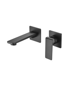 Grifo monomando lavabo empotrado IMEX Fiyi acabado negro mate