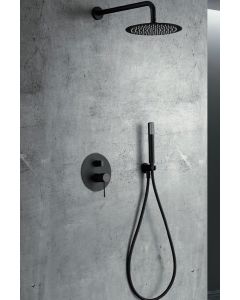 Conjunto empotrado de ducha IMEX LINE negro mate, vista principal