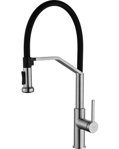 Grifo de cocina extraíble IMEX Véneto GCE029/NQ níquel cepillado