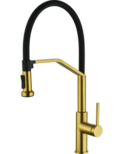 Grifo de cocina extraíble IMEX Véneto GCE029/OC oro cepillado