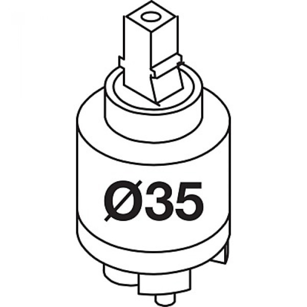 Cartucho monomando salida fija Ø 35 mm. - Tres 9134592