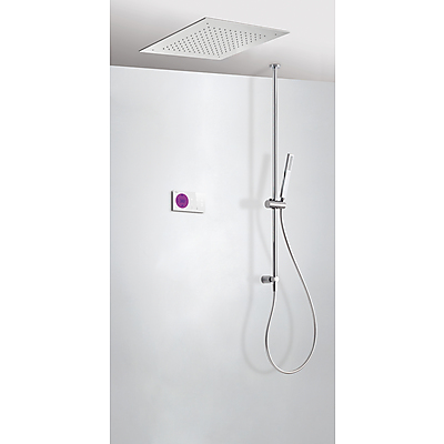 Kit electrónico de ducha termostático empotrado - Tres 09286560