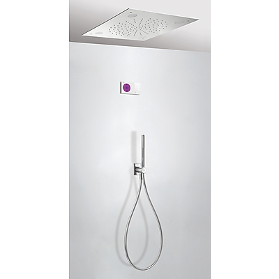 Kit electrónico de ducha termostático empotrado CROMOTERAPIA - Tres 09286566