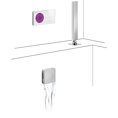 Kit electrónico de bañera termostático empotrado - Tres 09286571