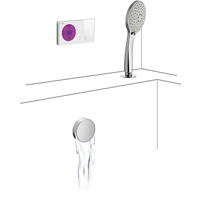 Kit electrónico de bañera termostático empotrado - Tres 09286573