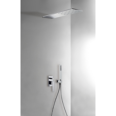 Kit de ducha monomando empotrado con cierre y regulación de caudal.
 - Tres 20218003