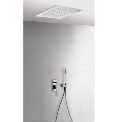 Kit de ducha monomando empotrado con cierre y regulación de caudal.
 - Tres 20298001