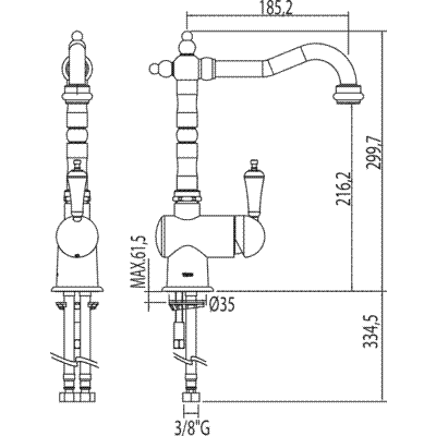 Grifo Monomando lavabo - Tres 02420301 Grifo Monomando lavabo - Tres 02420301