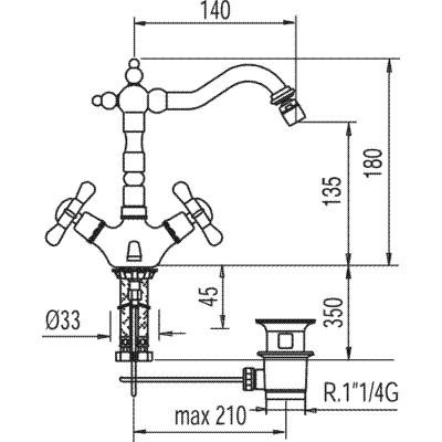 Grifo Bimando bidé  - Tres 12912461