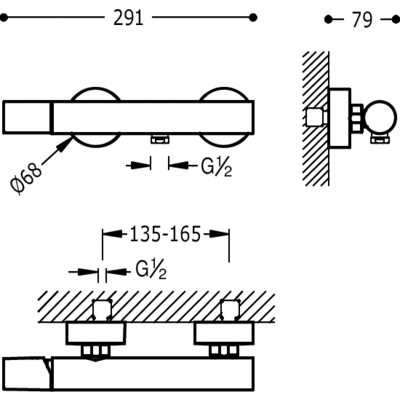 Grifo Monomando ducha - Tres 26116701TNE