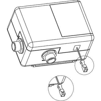 Caja electrónica de detección Conector BLANCO  - Tres 29944501