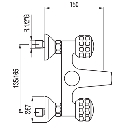Cruceta con índice  - Tres 913401010