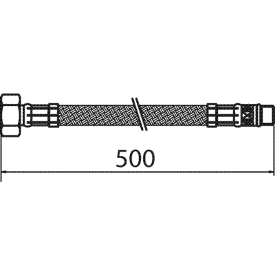 Tubo flexible rosca 10x100x3/8” - Tres 913488402